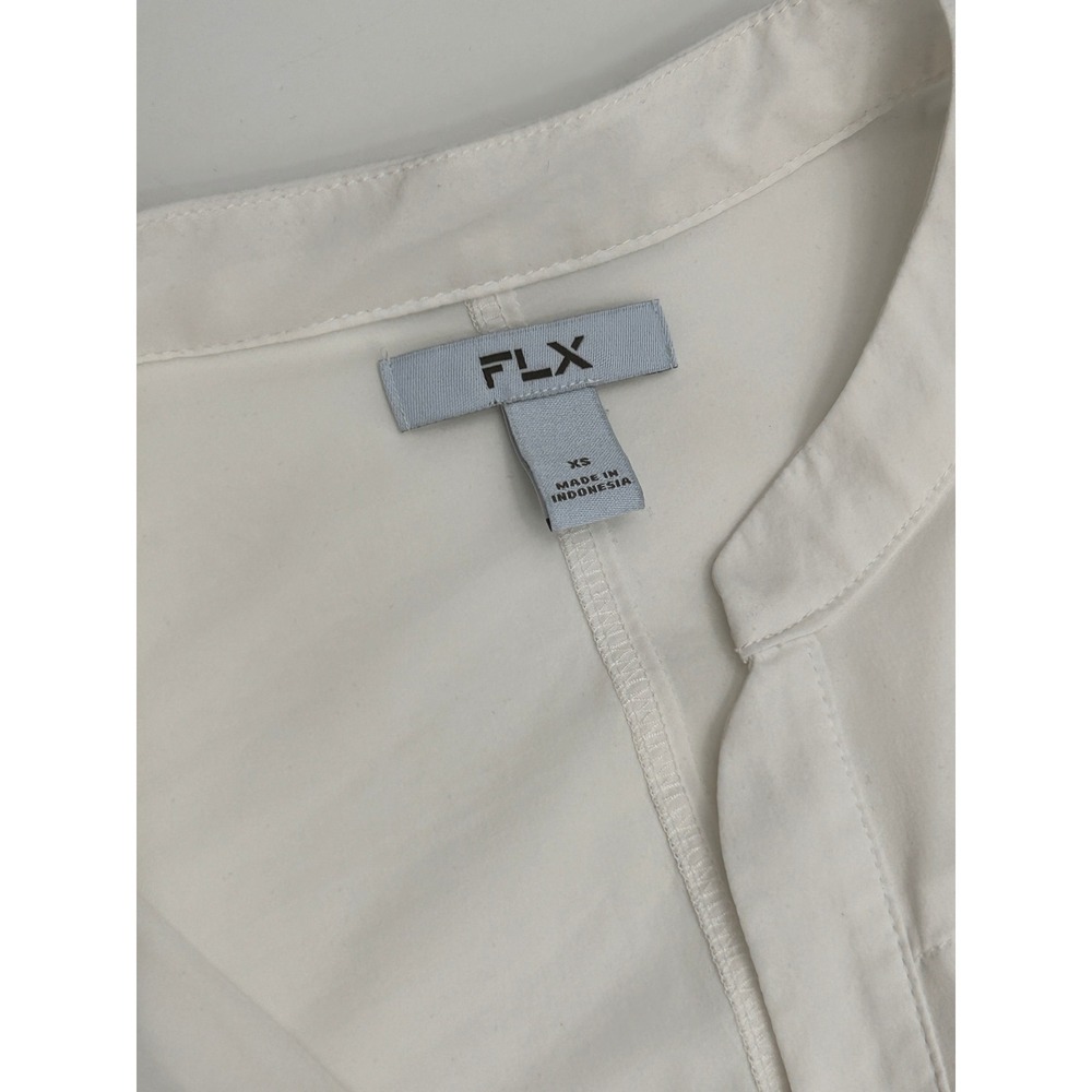 FLX Womens FLX Woven Popover Top Size XS Long Sleeve Utility Casual - Picture 8 of 10